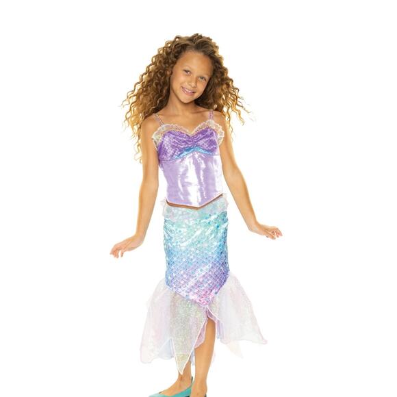 Disney The Little Mermaid Ariel's 2 Piece Mermaid Halloween Costume NEW IN BAG - Picture 5 of 7